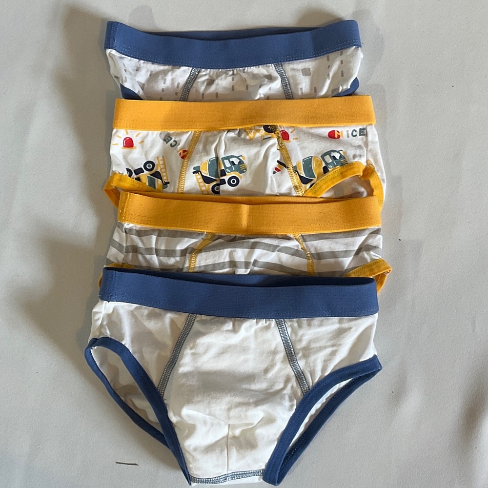 Tory Burch Kids Briefs 4-Pack in Blue, Yellow, White